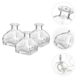 Storage Bottles 3 Pcs Vintage Amber Jar Glass Diffuser Scent Bottle Decorate Jars Pefume Holder