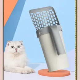 Housebering Cat Litter Scoop Tutucu tekli bir Söndürülebilir Kedi Kumu Kürek Atık Konteyner Yavru Kedi Tuvalet Ürünü Pet Temizleme Aracı