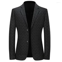 Abiti da uomo 2023 Primavera Autunno Giacca da uomo Alta Elastico Casual Singolo Western Business Formale Abito taglie forti