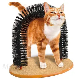 Toys Pet Products Good Arch Pet Cat Self Groomer With Round Fleece Base Cat Toy Brush Toys For Pets Scratching Devices