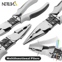 Tang Multifunction Wire Cutter Pliers Industrial Grade Electric Wire Stripping Crimping Vise Strong CRV Chrome Molybdenum Steel