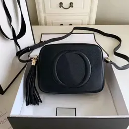 Soho Disco Handväskor Designer Väskor äkta läder axelpåsar bokstäver-mönster Tassel plånböcker kvinnor handväska mode crossbody