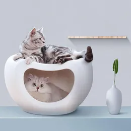 Mats Stool Cat Litter Side Table Summer Seasons Coussin Pour Chien Small Dog Litter House SemiEnclosed Human Cat Shared Furniture