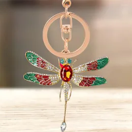 Кламки милые красивые красочные крылья Dragonfly для ключей больших крыльев клавиши с цепочкой кольца сумки для подвесной подвесной аксессуары Keyring