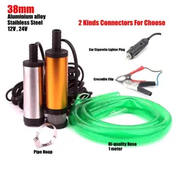 Bombas 38 mm DC 12V 24V 12L/min Submersível Bomba diesel Bomba de óleo AL Alloy Sistema de irrigação de jardim de aço inoxidável kits de bomba de tanques de peixe