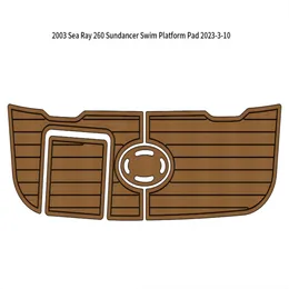 2003 Sea Ray 260 Sundancer Schwimmplattform Pad Boot EVA-Schaum Teak Deck Bodenmatte Selbstrückender SeaDek Gatorstep Style Boden