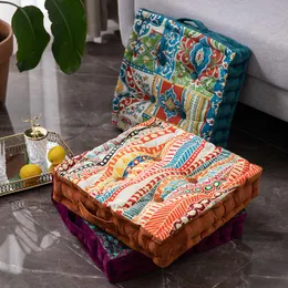Pillow /Decorative Dutch Velvet Thicken Square Seat Printed Bay Window Tatami Mat Fall/Winter Dining Chair Floor Mat/D