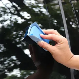 1/2 stks auto keramische coating spons applicator glas nano wax jas sponzen blauwe vierkante spons en stoffen auto reinigingsborstel