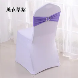 Sashes 25pc Spandex Wedding Chair Sashes Lycraチェアバンド椅子カバーバンド装飾パーティーディナーバンケットサッシ20色