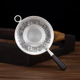 TeAware Sterling Gümüş Çay Mesh 999 Sızıntı El yapımı Ebony Sap Infuser Isı Yalıtım Filtresi Teaset Net Çay Süzgeci Sağlık Hediyesi