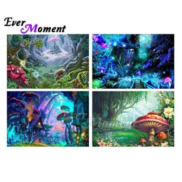 Crafts Ever Moment Diamond Painting Fantasy Mushroom Full Square Round Resin Drill Embroidery 5D Mosaic Wall Decoration ASF2220