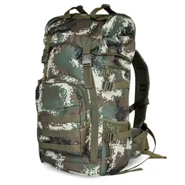 Pakiety plecakowe 50 l Duża pojemność taktyka wojskowa plecak wodoodporny nylon nylon Molle Army Bag Climb Hike Travel Plecaks Mochila militar J230502