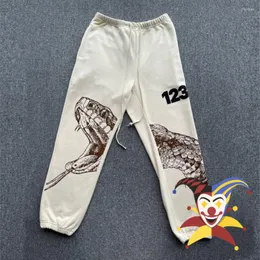 Pantaloni da uomo Stampa serpente RRR123 Pantaloni della tuta Uomo Donna 1: 1 Pantaloni da jogger con coulisse RRR 123 di alta qualità