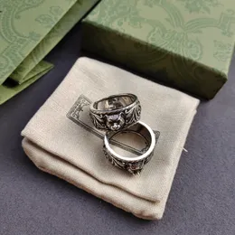 Nowy pierścionek z głową tygrysa dla kochanka Unisex posrebrzane pierścionki osobowość urok dostaw dostawa biżuterii