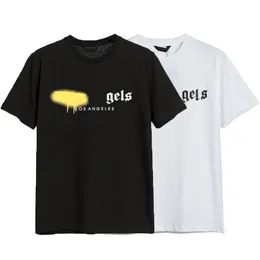 Designer PA Camiseta Marca Roupas Camisas Spray Coração Carta Algodão Manga Curta Primavera Verão Maré Mens Womens Tees