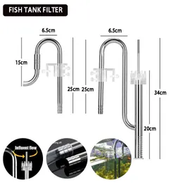 Uppvärmning av ZRDR Aquarium Lily Pipe med Surface Skimmer IOW och utflöde rostfritt stål för akvariumfilter Planterat fiskbehållare