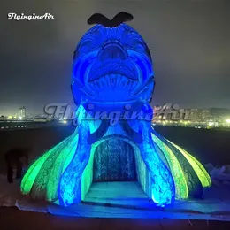 Amazing Stage Backdrop Decorations Illuminated Inflatable Character 15ft Jungle Figure Mascot Tunnel With LED Light For Event