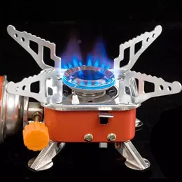 Outdoor Mini Square Gas Stove Portable Folding Cassette Stove Outdoor Travel Cooking Utensils