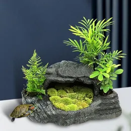 Decorazione Tartaruga Piattaforma Basking Tartaruga Rampa Arrampicata Shale Rettile Riposo Terrazza Nascondere Grotta Terrario Decorazione Acquario