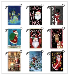 Christmas Garden Flags Santa Festival Decor Holiday Party Decoration Banner Ornament Indoor Outdoor Pennon Courtyard Hanging Flag6080435