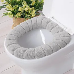 Toilet Seat Covers Thicken Cover Mat Winter Warm Soft Washable Closestool Lid Pad Bidet Bathroom Accessories