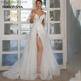 Party Dresses RODDRSYA Sweetheart Lace Appliques Wedding Dress For Women 2023 Custom Made Side Slit Bridal Gowns Sweep Train Robe De Mariee T230502