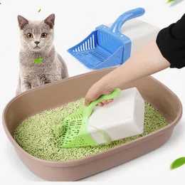 Supplies Cat Shovel Pet Cleanning Tool Produtos de limpeza de plástico banheiro para alimentos para cães colheres de sopa Bolsa de areia de areia de areia