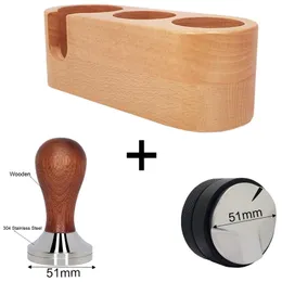 Verktyg 51/58mm träsamlare do espresso mata stojak do kawy tampers maker coffeeware wsparcie podstawa rack akcesoria