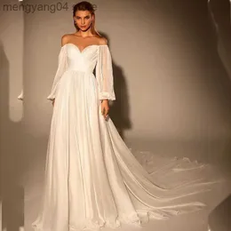 파티 드레스 Robe de Mariee Beach Wedding Dresses 2022 퍼프 슬리브 꽃 아플리케 연인 A 라인 얇은 명사 신부 가운 T230502