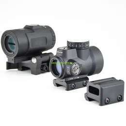 Tactical RMR Mini MRO HD 3X Magnifier Optics Scope 1x Комби из красной точки с высоким низким 20 -миллиметровым базовым покрытием Mount Base Cover