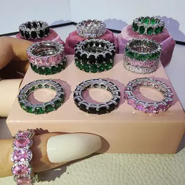 Anello gemma di lusso Zircone trapano completo anello vegetariano gioielli per feste in discoteca Regalo di San Valentino