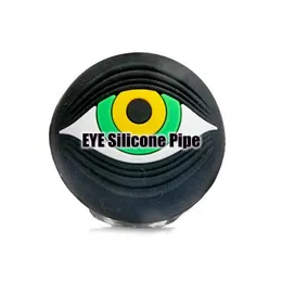 Tubi in silicone colorati rimovibili portatili OCCHI Stile Vetro Nove fori Filtro a foro singolo Ciotola Secco Erbe Tabacco Portasigarette Narghilè Pipa ad acqua Bong Fumo