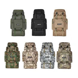 Backpacking Packs 70L Große Kapazität Rucksack Nylon Wasserdicht Militärisch Taktisch Molle Army Bag Herren Rucksack Rucksack für Outdoor Wandern Reisen J230502