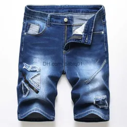 Men's Shorts Fashion Men Ripped Short Jeans Brand Clothing Bermuda Cotton Shorts Breathable Denim Shorts Male New Summer Size 28-42 T230502