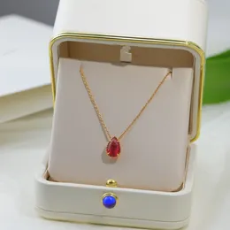 Lekka luksusowa biżuteria 925 Srebrny naszyjnik klasyczny Mozanbi Garnet Garnet