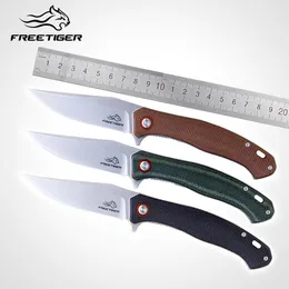 Messen Freetiger جيب السكاكين قابلة للطي الكتان مقبض في الهواء الطلق التخييم للدفاع عن الأسماك المشي لمسافات طويلة edc سكين المطبخ سكين صغير ft958