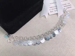 Kette Splitter Liebe Herz Armbänder für Frauen Sterling 925 Splitter Überzug Männer Diamant Cluster Hochzeit Geburtstag Valentinstag Versprechen Verlobung Geschenk Mädchen