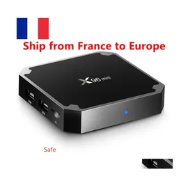 Fransa'dan Android TV Kutusu Gemisi X96 Mini S905W 2GB 16GB LAN TRA SMART 4K 2.4G WiFi Medya Oyuncu Damla Teslimat Elektronik Dhrym
