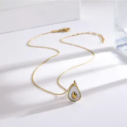 Naszyjniki wiszące Awokado biżuteria moda akcesoria perły