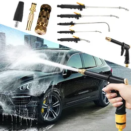 Justerbar högtrycksbilar Högtvätt Gun Jet Garden Washer Hose Metal Water Gun Universal Car Washing Kit Cleaning Tool