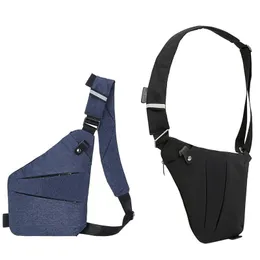 Kvällspåsar Anti-stöld Slim Sling Bag Multi-Purpose Cross Body Shoulder Pack för män Kvinnor utomhusresor