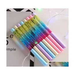 Canetas de esfero de caneta de baile 0,5 mm de fada criativa Rainbow Glitter Pen Escola de papelaria de estudante de aniversário Gream Drop Drop Office HomeFavor DHR8C