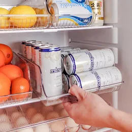 منظمة الثلاجة التلقائية للسيارات يمكن أن يحمل البلاستيك صودا الثلاجة البيرة البيرة منظم بنك المطبخ مشروبات الفواكه مربع تخزين
