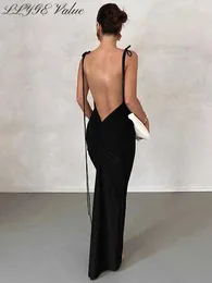 カジュアルドレス女性のドレスセクシーな背中のないルーチドレス