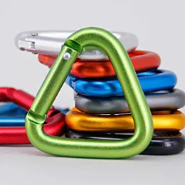 5 PCSCarabiners Triangle Carabiner Aluminum Solid Color Auto Locking Carabiner Clip Rustproof Strong Load Bearing Durable Climbing Carabiner P230420