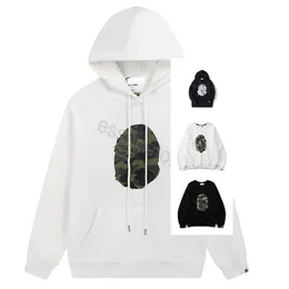 Högkvalitativ mäns hoodie unisex sweatshirts designer pullover mode kvinnliga tröja huva bap pes tröja runda huvudtryck par långärmad topps 2023