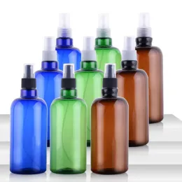 16 oz/500 ml Blue Amber Green Pet Plastic Bottles (BPA Free) med svart vit klar sprut aromaterapi eteriska oljor rengöring