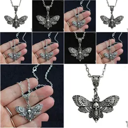 Chains Goth Moth Skl Barbed Wire Cross Pendant Choker Necklace Punk Hip Hop Jewelry Y2K Vampire Little Thorns Chain Gift Dro Dhgarden Dh169