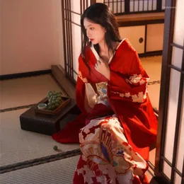 Ethnische Kleidung Elegante Frauen Drucken Blume Kimono Kleid Edle Geisha Cosplay Kostüme Traditionelle Damen Yukata Kimonos Kleid Japan Party