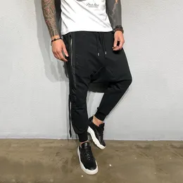 Pants 2020 mode sarouel hommes Hip Hop décontracté Joggers taille élastique Fitness pantalons de survêtement mâle Streetwear pantalon croisé pantalon